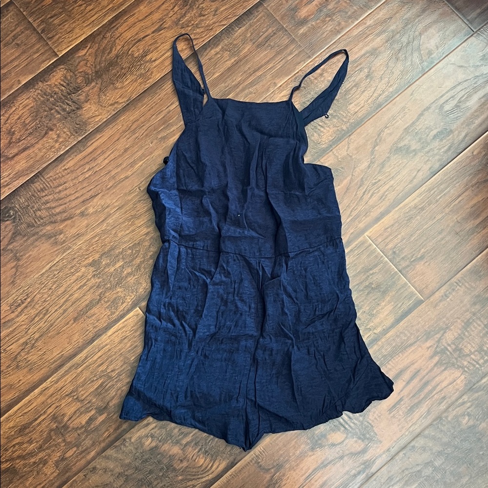 Navy Blue Sleeveless Romper
